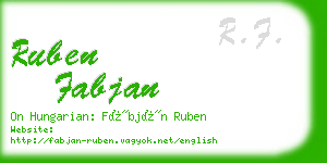 ruben fabjan business card